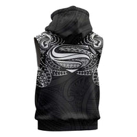 Super Samoan Traditional Tribal Art Tattoos Sleeveless Hoodie Black Color - Polynesian Pride