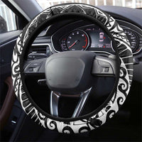 Super Samoan Traditional Tribal Art Tattoos Steering Wheel Cover Black Color - Polynesian Pride