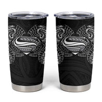 Super Samoan Traditional Tribal Art Tattoos Tumbler Cup Black Color - Polynesian Pride