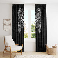 Super Samoan Traditional Tribal Art Tattoos Window Curtain Black Color - Polynesian Pride
