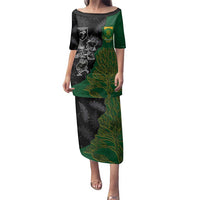 Custom Aotearoa South Africa Rugby Freedom Cup Family Matching Puletasi and Hawaiian Shirt Kiwi Warriors Haka with King Protea Symbol - Polynesian Pride