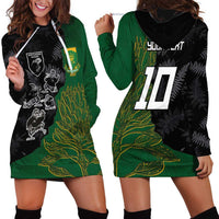 Custom Aotearoa South Africa Rugby Freedom Cup Hoodie Dress Kiwi Warriors Haka with King Protea Symbol - Polynesian Pride