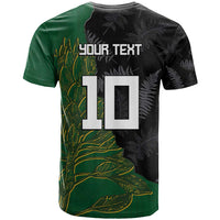 Custom Aotearoa South Africa Rugby Freedom Cup T Shirt Kiwi Warriors Haka with King Protea Symbol - Polynesian Pride