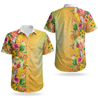 Hawaiian Tropical Fruits and Plants Couples Matching Summer Maxi Dress and Hawaiian Shirt Kakau Pattern Summer Vibe