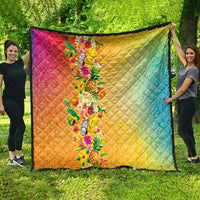 Hawaiian Tropical Fruits and Plants Quilt Kakau Pattern Summer Vibe