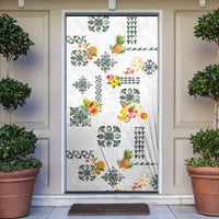 Hawaiian Quilts Door Cover Tropical Fruits and Plants