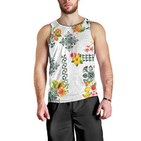 Hawaiian Quilts Men Tank Top Tropical Fruits and Plants