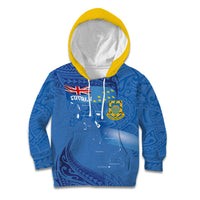 Tuvalu Heritage Kid Hoodie Map of the Islands and Polynesia Pattern