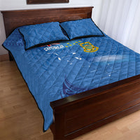 Tuvalu Heritage Quilt Bed Set Map of the Islands and Polynesia Pattern
