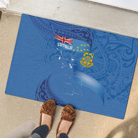 Tuvalu Heritage Rubber Doormat Map of the Islands and Polynesia Pattern