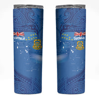 Tuvalu Heritage Skinny Tumbler Map of the Islands and Polynesia Pattern
