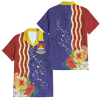 Kiribati Heritage Family Matching Mermaid Dress and Hawaiian Shirt Map of the Islands and Polynesia Pattern