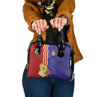 Kiribati Heritage Shoulder Handbag Map of the Islands and Polynesia Pattern