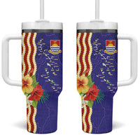 Kiribati Heritage Tumbler With Handle Map of the Islands and Polynesia Pattern