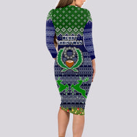 pohnpei-state-christmas-long-sleeve-bodycon-dress-coat-of-arms-beautiful-merry-xmas-snowflake