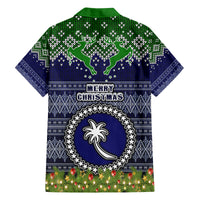 Chuuk State Christmas Family Matching Puletasi Dress and Hawaiian Shirt Coat of Arms Beautiful Merry Xmas Snowflake LT03 - Polynesian Pride