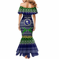 Personalised Chuuk State Christmas Mermaid Dress Coat of Arms Beautiful Merry Xmas Snowflake LT03 - Polynesian Pride