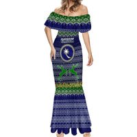 Personalised Chuuk State Christmas Mermaid Dress Coat of Arms Beautiful Merry Xmas Snowflake LT03 - Polynesian Pride
