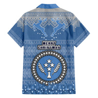 Kosrae Christmas Family Matching Off Shoulder Maxi Dress and Hawaiian Shirt Coat of Arms Beautiful Merry Xmas Snowflake LT03 - Polynesian Pride