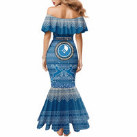 Personalised Yap Christmas Mermaid Dress Coat of Arms Beautiful Merry Xmas Snowflake LT03 - Polynesian Pride