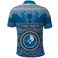 Personalised Yap Christmas Polo Shirt Coat of Arms Beautiful Merry Xmas Snowflake LT03 - Polynesian Pride