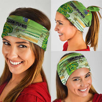 Cook Islands Va'a Race Neck Gaiter Te Tatau Tattoos Sporty Style Green-White Color - Polynesian Pride