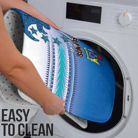 Cook Islands Va'a Race Bathroom Set Te Tatau Tattoos Sporty Style Light Blue Color - Polynesian Pride