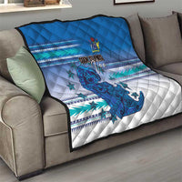 Cook Islands Va'a Race Quilt Te Tatau Tattoos Sporty Style Light Blue Color - Polynesian Pride