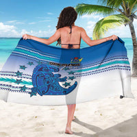 Cook Islands Va'a Race Sarong Te Tatau Tattoos Sporty Style Light Blue Color - Polynesian Pride