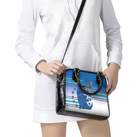 Cook Islands Va'a Race Shoulder Handbag Te Tatau Tattoos Sporty Style Light Blue Color - Polynesian Pride