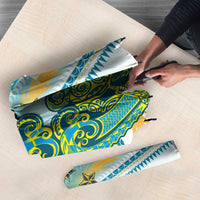 Cook Islands Va'a Race Umbrella Te Tatau Tattoos Sporty Style Turquoise Color - Polynesian Pride