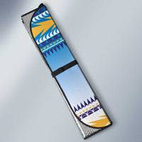 Cook Islands Va'a Race Auto Sun Shade Te Tatau Tattoos Sporty Style Glory Blue Color - Polynesian Pride