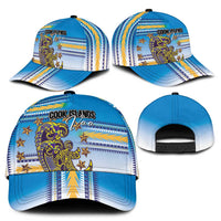 Cook Islands Va'a Race Classic Cap Te Tatau Tattoos Sporty Style Glory Blue Color - Polynesian Pride