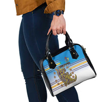 Cook Islands Va'a Race Shoulder Handbag Te Tatau Tattoos Sporty Style Glory Blue Color - Polynesian Pride