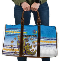 Cook Islands Va'a Race Travel Bag Te Tatau Tattoos Sporty Style Glory Blue Color - Polynesian Pride