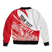 Personalised Tahiti Va'a Race Bomber Jacket Polynesian Tattoos Sporty Style - Polynesian Pride