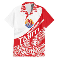 Personalised Tahiti Va'a Race Family Matching Mermaid Dress and Hawaiian Shirt Polynesian Tattoos Sporty Style LT03 Dad's Shirt - Short Sleeve Red - Polynesian Pride