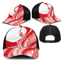 Tahiti Va'a Race Mesh Trucker Cap Polynesian Tattoos Sporty Style - Polynesian Pride