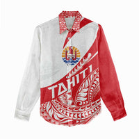 Personalised Tahiti Va'a Race Women Casual Shirt Polynesian Tattoos Sporty Style - Polynesian Pride