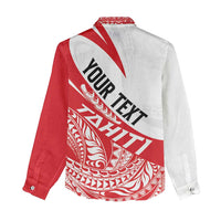 Personalised Tahiti Va'a Race Women Casual Shirt Polynesian Tattoos Sporty Style - Polynesian Pride