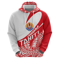 Personalised Tahiti Va'a Race Zip Hoodie Polynesian Tattoos Sporty Style - Polynesian Pride