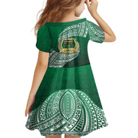 Tonga Saineha High School Family Matching Off Shoulder Long Sleeve Dress and Hawaiian Shirt Traditional Ngatu and Polynesian Pattern LT03 - Polynesian Pride