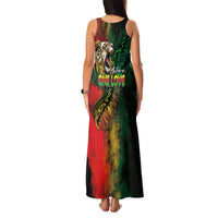 Aotearoa One Love Family Matching Tank Maxi Dress and Hawaiian Shirt Reggae Lion with Kakahu Huruhuru LT03 - Polynesian Pride