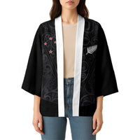 Custom Aotearoa Rugby Kimono Fern Blacks-Traditional Maori Motifs Design