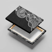 Samoan DNA Art Tattoo Canvas Wall Art Polynesian Pattern Black Color