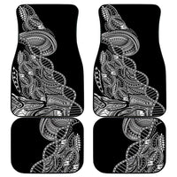 Samoan DNA Art Tattoo Car Mats Polynesian Pattern Black Color