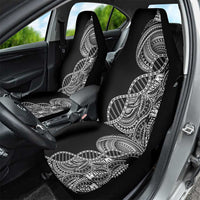 Samoan DNA Art Tattoo Car Seat Cover Polynesian Pattern Black Color
