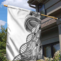 Samoan DNA Art Tattoo Garden Flag Polynesian Pattern White Color