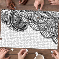 Samoan DNA Art Tattoo Puzzle Polynesian Pattern White Color