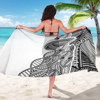 Samoan DNA Art Tattoo Sarong Polynesian Pattern White Color